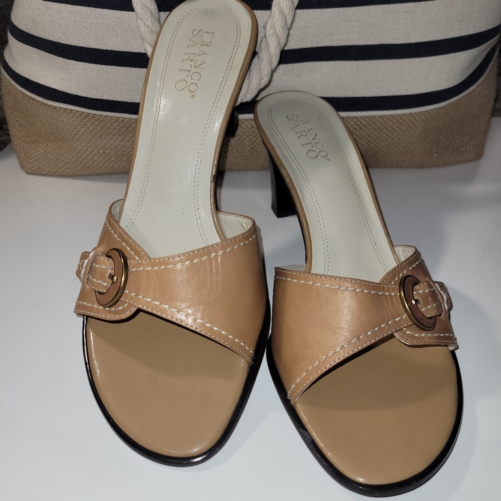 Franco Sarto tan leather dress sandal